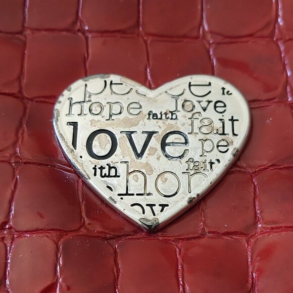 Brighton Red Patent Leather Small Zip Coin Purse - Picture 3 of 16